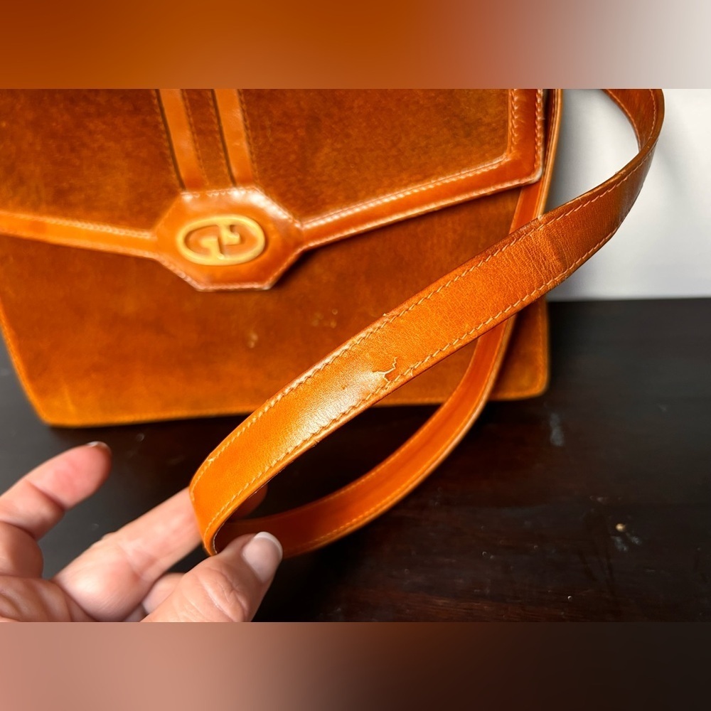 Vintage Gucci 1960s gold hardware Brown Leather Shoulder purse Bag collectible - Picture 9 of 16